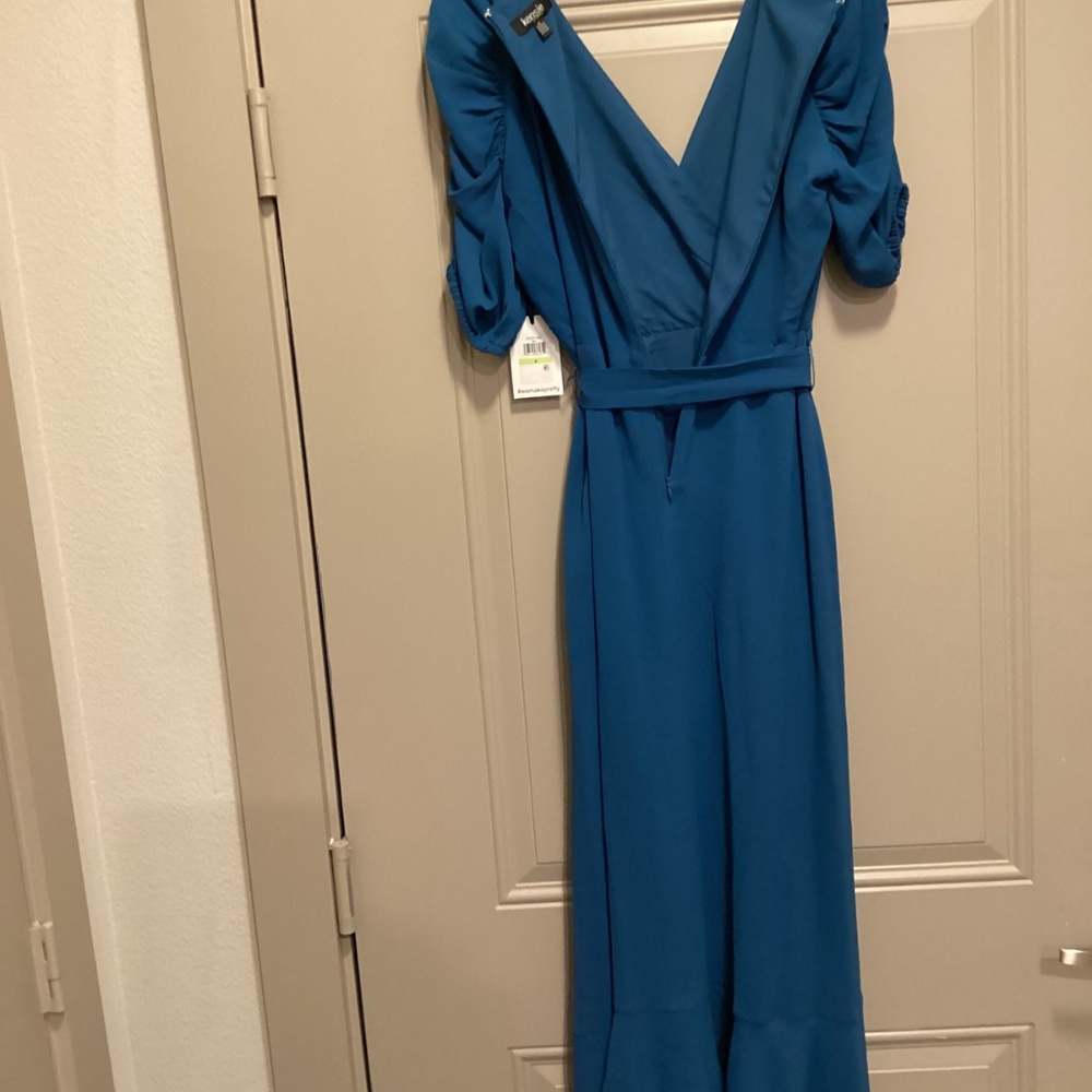 Kensie Pebble Puff Sleeve Crepe Faux Wrap Dress, size 4 - Picture 10 of 16